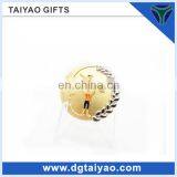 High Quality Coins Shape Gold Plated Cheap Custom Design Badge With Flat Tip thumbnail-1