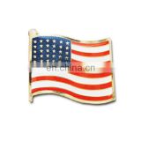 Waving American flag lapel pin