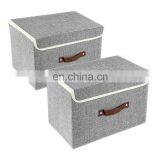 Custom Fabric Home Decorative Storage Box With Lid for Clothes Storage Large Size Storage Cube Boxes for Sale thumbnail-2