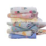 2020 Summer Factory Price 100 Cotton Muslin Gauze High Quality Animal Cartoon Reactive Printed Colorful New Born Baby Blanket thumbnail-2