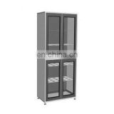 Chemical laboratory steel cabinet with glass door storage cabinet used for Hospital