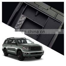 Interior Accessories Parts Silicone Armrest Rest Storage Box Center Control Console Organizer Tray For Toyota Sequoia 2008-2021