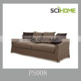 Europe design full linen fabric love seater skit sofa with high density foam