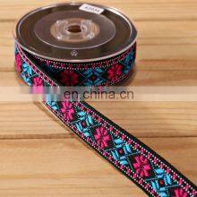 Sewing Embroidered Ribbon Jacquard Webbing Belt Custom Design Wholesale Custom 2.5cm and 3.2cm Woven 100% Polyester Sustainable thumbnail-5
