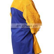 Leather Welding Aprons Welding Flame Retardant Clothing FR Cow Split Leather Welding Jackets thumbnail-3