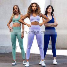 Workout High Waist Hot Sale Sportwear Suits Seamless Knitting Sets Sexy Women Yoga Set thumbnail-2