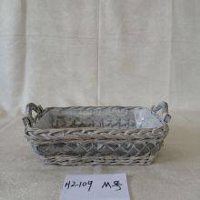 Medium Size Square Willow Storage Basket for Living Room/Garden thumbnail-3