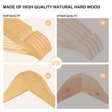 Natural Wholesale Wooden Hangers Clothes Hanger for Suit thumbnail-5