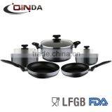 7 PIECES NON STICK PRESSED ALUMINUM COOKWARE SET thumbnail-2