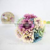 The Bride Holding Flowers High Simulation Flower Flowers, Silk Flower Painting Style High Simulation of African Chrysanthemum fu thumbnail-1
