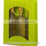 Hot Selling Christmas Festival Red or White Wine Corrugated Paper Packing Bag