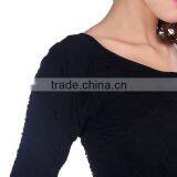 Custom Slim Fit Round Neck Long-sleeved Clothing Ladies Seamless Printing T-shirt thumbnail-4