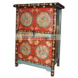 Chinese Antique Tibet Cabinet With Design