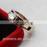 Classic Single Rhinestone Big Stone Titanium Steel Bulgarian Combo Carat Designs Rose Gold Ring Jewelry Accessories thumbnail-6