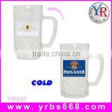 Promotional Color Changing Glass Cup With Handle Beer Company Giveaways
