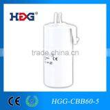 Lighting Capacitor CBB60 250V/450V 20uF in Different Capacity, Aluminium Body With Push in Terminal thumbnail-5