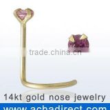 Wholesale 14ct gold Nose bones