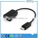 usb otg cable for apple braided AM to micro B otg usb cable for tablet pc with cheapest factory price