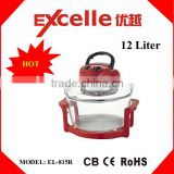 Red color oil free cooking electric halogen convection oven electric turbo hot air fryer
