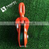 Orange Painted 0.5T to 10T Capacity Wire Rope Snatch Blocks With Eye thumbnail-4