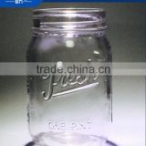 custom clear logo embossed glass canning mason jar wholesale                        
                                                Quality Choice