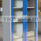 Office Furniture Metal Glass Door Storage Cabinet / Cheap Cabinet Wardrobe