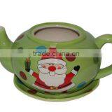 Ceramic Teapot Vase for Xmas