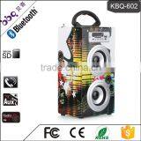 BBQ KBQ-602 1200mAh Zebra10W Wood Body USB SD MMC Card and Radio Bluetooth Furniture Speakers thumbnail-6