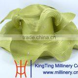Green Wholesale Handmade Ribbon Satin Hats With Purse Together thumbnail-2