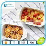 Chaozhou Fengxi Porcelain White Baking Pan With Handles for Home Restaurant thumbnail-3