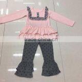 Yiwu Koya Christmas Stripes Outfit Kids Winter Boutique Giggle Moon Remake Outfit With Pant Ruffle Adorable Baby Girl Outfit thumbnail-6