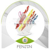 5PCS Colorful Knife Sets in Knife Block/ BSCI Factory Audit
