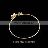 Fashion Women Bracelet Flower Crystal Gold Plated Cuff Bangle Charm Jewelry Gift thumbnail-3