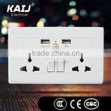 Wall Mounted Double 2 Usb Universal Switch Socket thumbnail-4