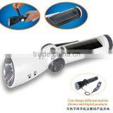 AM/FM Portable Radio Phone Charger Solar Hand Crank Dynamo Generator Flashlight
