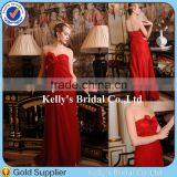 Famous Brand Red Chiffon Floor Length European Style Evening Dress thumbnail-1