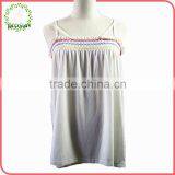 Cotton Plain Yellow Ladies Tank Tops in Bulk
