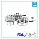 9pcs Qualified Best Price Italy Cookware Set With Silicone Handle