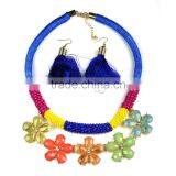 Colorful Necklace And Earrings Set Top Selling Gold Jewellery Designs Photos thumbnail-2