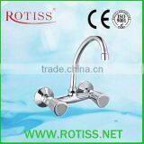High Quality RTS8835-5 Double Handle Mural Sink Mixer thumbnail-1