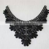 Fashion Neckline Design Embroidery Guipure Lace Collar Black Applique thumbnail-2