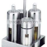 Stainless Steel Condiment Salt & Pepper Jar Set 4 Pcs