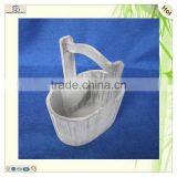 Wholesale Handmade Gardening Shabby Finished Decorative Pine Wooden Bucket thumbnail-3