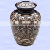 New Look Engraved Black Finshed Designed Cremation Urn, Urn for Cremation thumbnail-1