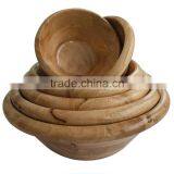 High Quality Best Selling Eco Friendly Natural Rubberwood Bowl From Viet Nam thumbnail-1