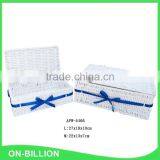 Stylish Paper Rope Weaving Basket With Lid for Cutlery Small Sundries Storage thumbnail-2