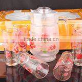 7pcs Glass Drink Set With Big Jug & 6pcs Mug thumbnail-1
