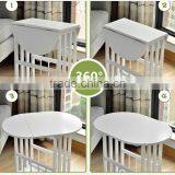 Solid Wood Foldable Tea Table With Magazine Holder thumbnail-2