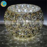 Elliptical Broken Silver Plating Glass Candle Holder thumbnail-6