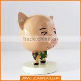 Customozed Fiberglass Vivid Cute Pig Cartoon Statue thumbnail-3